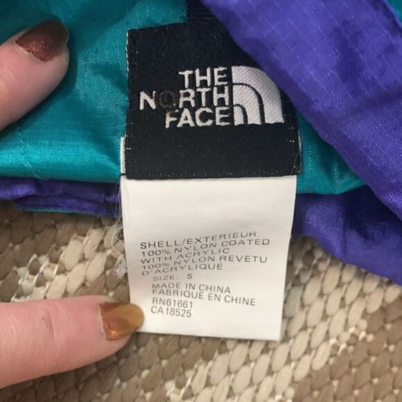 Vintage The North Face Nylon Coated With Acrylic Teal/Purple Tracksuit Sz Small - Picture 12 of 17